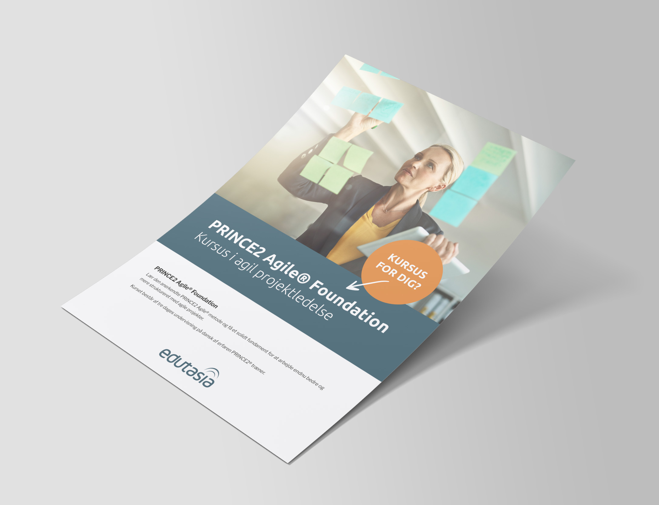 Mock Up Flyer Projektledelse Prince2 Agile Foundation